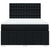 Box Spring Bed with Mattress Black Double Fabric