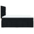 Box Spring Bed with Mattress Black Double Fabric