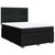 Box Spring Bed with Mattress Black Queen Fabric