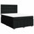 Box Spring Bed with Mattress Black Queen Fabric