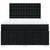 Box Spring Bed with Mattress Black Queen Fabric