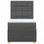 Box Spring Bed with Mattress Dark Grey King Single Fabric
