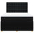Box Spring Bed with Mattress Black Double Fabric