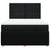 Box Spring Bed with Mattress Black Queen Fabric
