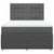 Box Spring Bed with Mattress Dark Grey Queen Fabric