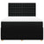 Box Spring Bed with Mattress Black Queen Fabric
