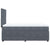 Box Spring Bed with Mattress Dark Grey King Single Velvet