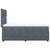 Box Spring Bed with Mattress Dark Grey King Single Velvet
