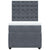 Box Spring Bed with Mattress Dark Grey King Single Velvet