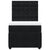 Box Spring Bed with Mattress Black King Single Velvet