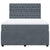 Box Spring Bed with Mattress Dark Grey Double Velvet