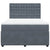 Box Spring Bed with Mattress Dark Grey Double Velvet