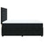 Box Spring Bed with Mattress Black Queen Velvet