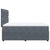 Box Spring Bed with Mattress Dark Grey Queen Velvet