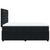 Box Spring Bed with Mattress Black Queen Velvet