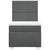 Box Spring Bed with Mattress Dark Grey King Single Fabric