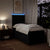 Box Spring Bed with Mattress Black King Single Fabric