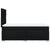 Box Spring Bed with Mattress Black King Single Fabric