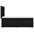 Box Spring Bed with Mattress Black King Single Fabric