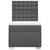 Box Spring Bed with Mattress Dark Grey King Single Fabric