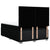 Box Spring Bed with Mattress Black Double Fabric