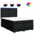 Box Spring Bed with Mattress Black Queen Fabric