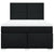Box Spring Bed with Mattress Black Queen Fabric