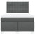 Box Spring Bed with Mattress Dark Grey Queen Fabric
