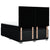 Box Spring Bed with Mattress Black Queen Fabric
