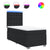 Box Spring Bed with Mattress Black King Single Faux Leather