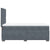 Box Spring Bed with Mattress Dark Grey King Single Velvet