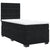 Box Spring Bed with Mattress Black King Single Velvet