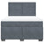 Box Spring Bed with Mattress Dark Grey Double Velvet