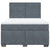 Box Spring Bed with Mattress Dark Grey Queen Velvet