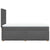 Box Spring Bed with Mattress Dark Grey King Single Fabric
