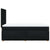 Box Spring Bed with Mattress Black King Single Fabric