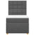 Box Spring Bed with Mattress Dark Grey King Single Fabric