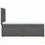Box Spring Bed with Mattress Dark Grey King Single Fabric