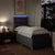 Box Spring Bed with Mattress Dark Grey King Single Fabric