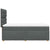 Box Spring Bed with Mattress Dark Grey King Single Fabric