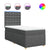 Box Spring Bed with Mattress Dark Grey King Single Fabric