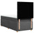 Box Spring Bed with Mattress Dark Grey King Single Fabric