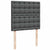 Box Spring Bed with Mattress Dark Grey King Single Fabric