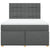 Box Spring Bed with Mattress Dark Grey Double Fabric