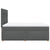 Box Spring Bed with Mattress Dark Grey Double Fabric
