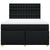 Box Spring Bed with Mattress Black Double Fabric