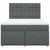 Box Spring Bed with Mattress Dark Grey Queen Fabric