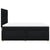Box Spring Bed with Mattress Black Queen Fabric