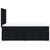 Box Spring Bed with Mattress Black King Single Fabric