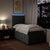 Box Spring Bed with Mattress Dark Grey King Single Fabric